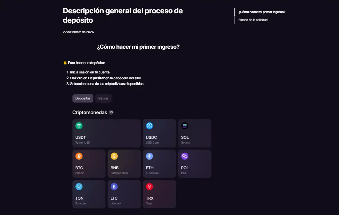Flujo oficial de retiro de CHEXX con moneda, red, wallet e importe